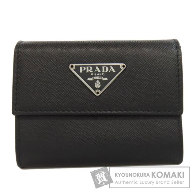 プラダ PRADA  ロゴ金具  コインケース サフィアーノ レディース  中古の通販は