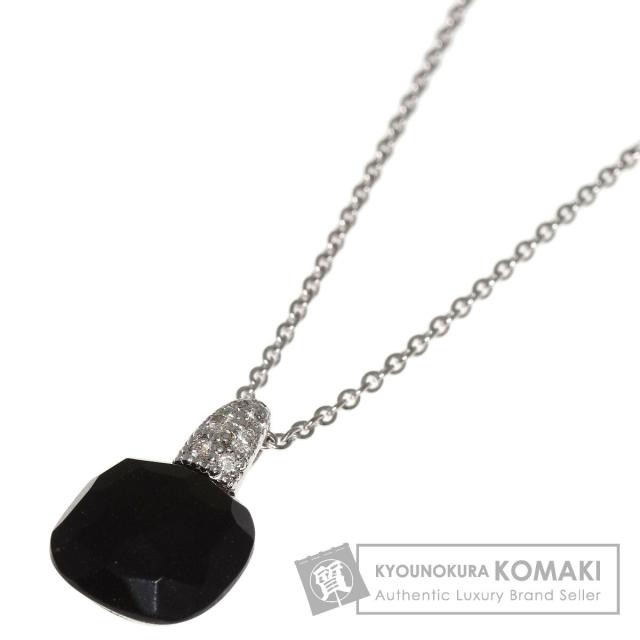 ポメラート Pomellato  カプリ オニキス ダイヤモンド  ネックレス K18ホワイトゴールド 中古
