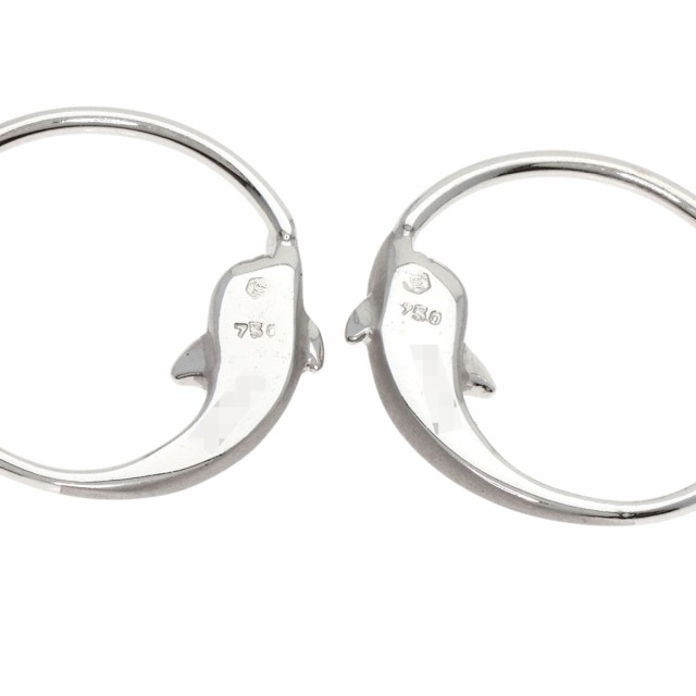 カレライカレラ Carrera y Carrera  ドルフィン サークル  イヤリング K18ホワイトゴールド 中古の通販は