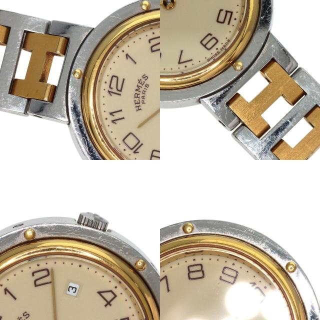 エルメス HERMES クリッパー 腕時計 ステンレススチール SSxGP レディース 中古_7