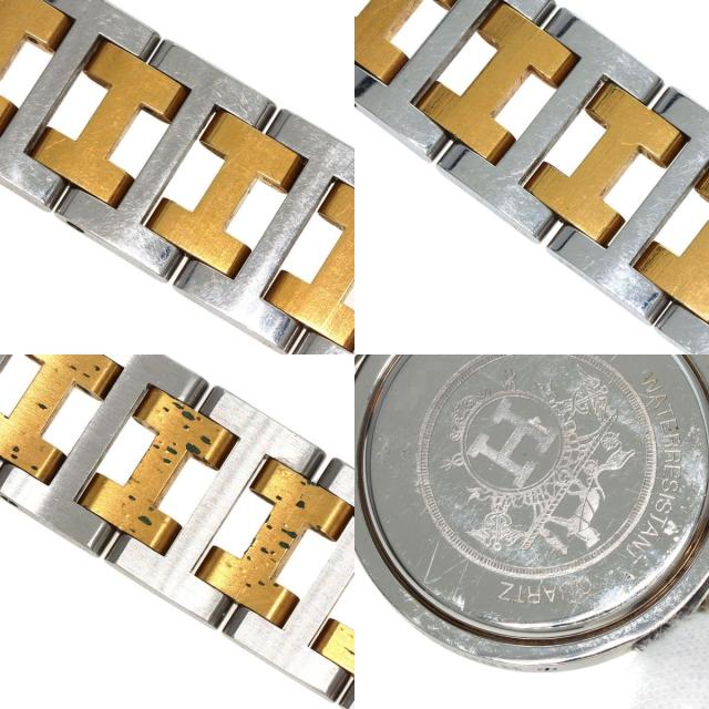 エルメス HERMES クリッパー 腕時計 ステンレススチール SSxGP レディース 中古_8