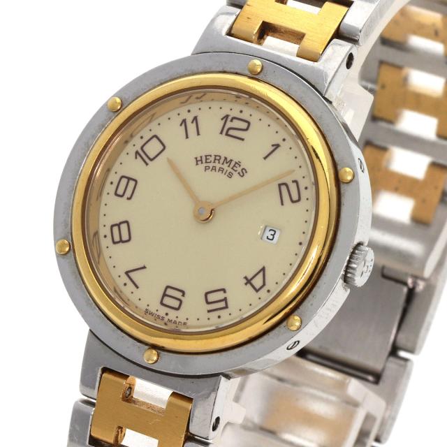 エルメス HERMES クリッパー 腕時計 ステンレススチール SSxGP レディース 中古_3