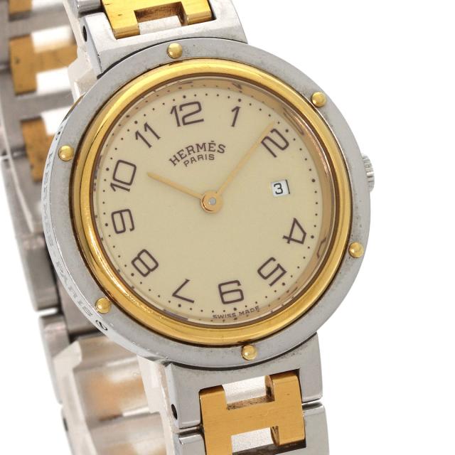 エルメス HERMES クリッパー 腕時計 ステンレススチール SSxGP レディース 中古_4