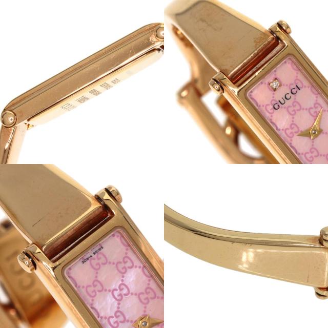 グッチ GUCCI 1500L スクエアフェイス バングル 1P ダイヤモンド GG