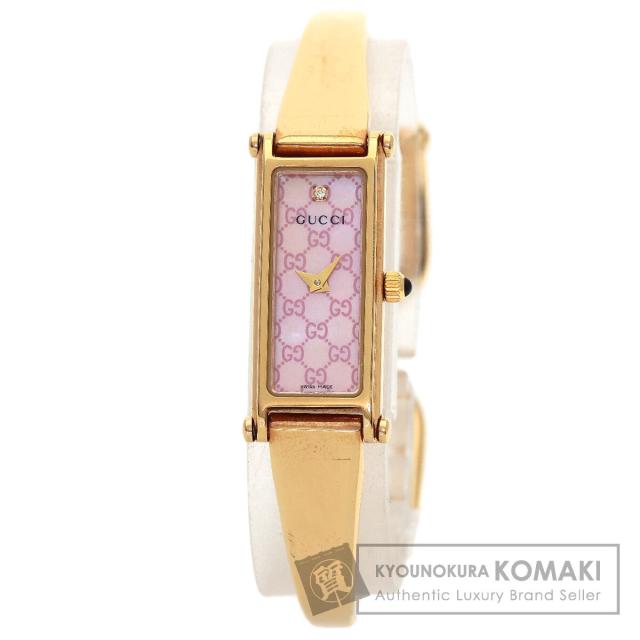 グッチ GUCCI 1500L  スクエアフェイス バングル 1P ダイヤモンド GG  腕時計 PGP PGP   中古の通販は