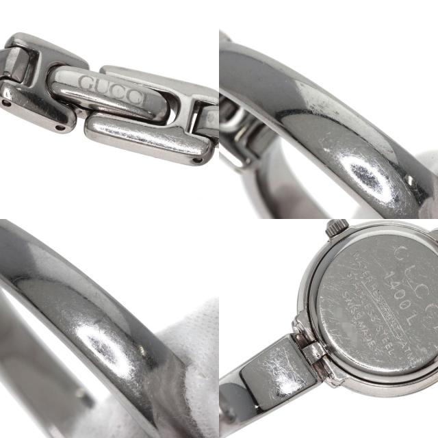 グッチ GUCCI 1400L ラウンドフェイス バングル 腕時計 ステンレス  