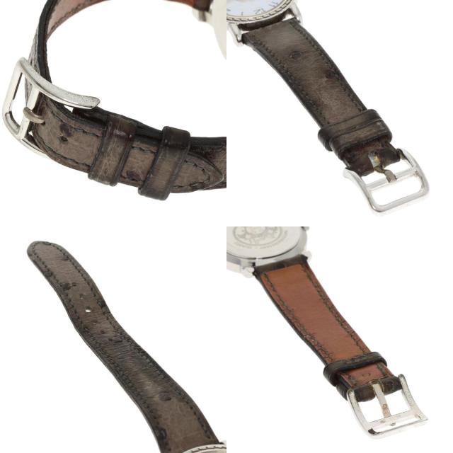 エルメス HERMES セリエ 腕時計 ステンレススチール オーストリッチ