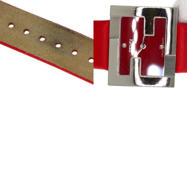 フェンディ FENDI F100101901 フェンディマニア 腕時計 ステンレススチール 革 レディース 中古_9