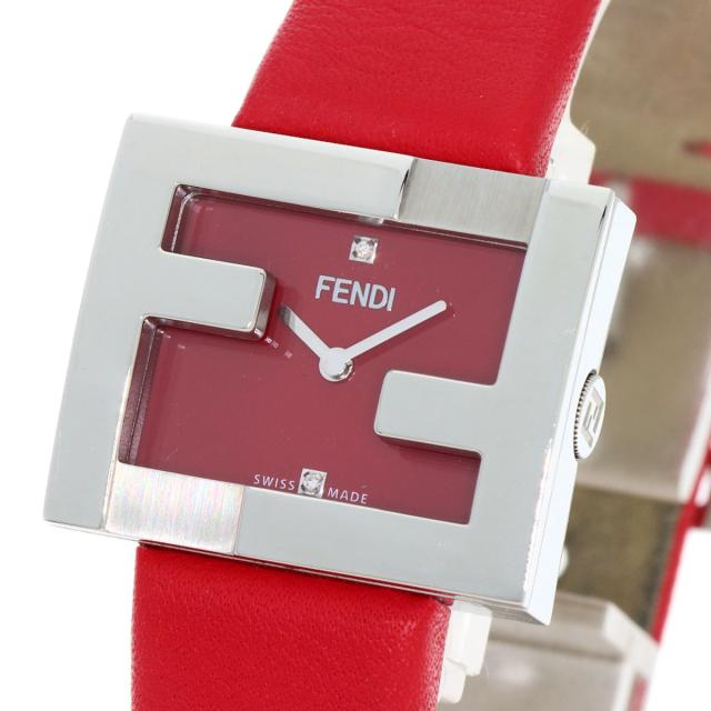 フェンディ FENDI F100101901 フェンディマニア 腕時計 ステンレススチール 革 レディース 中古_3