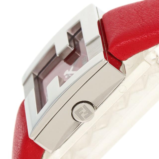 フェンディ FENDI F100101901 フェンディマニア 腕時計 ステンレススチール 革 レディース 中古_5