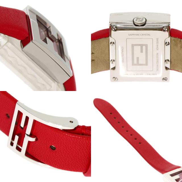 フェンディ FENDI F100101901 フェンディマニア 腕時計 ステンレススチール 革 レディース 中古_6