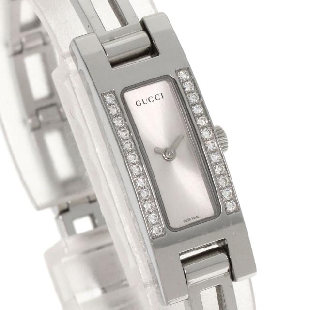 グッチ GUCCI 3900L ダイヤモンドベゼル 腕時計 ステンレススチール SS レディース 中古_4
