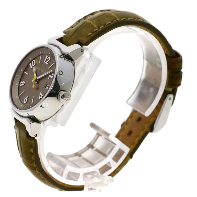 LOUIS VUITTON ルイヴィトン Q1212 タンブール 腕時計 SS アリゲーター レディース [中古] LOUIS VUITTON ルイヴィトン Q1212 タンブール 腕時計 ステンレス