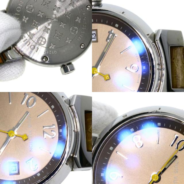 LOUIS VUITTON ルイヴィトン Q1212 タンブール 腕時計 SS アリゲーター レディース [中古] LOUIS VUITTON ルイヴィトン Q1212 タンブール 腕時計 ステンレス