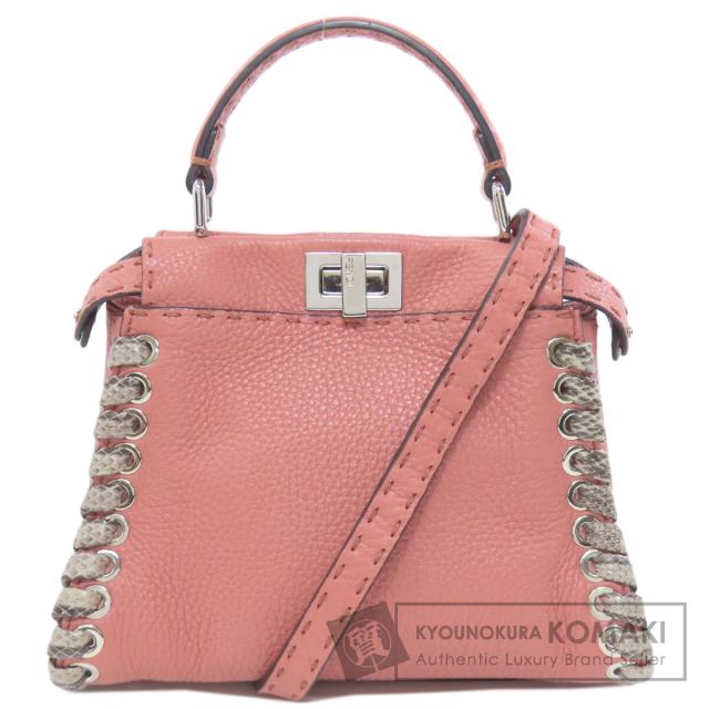 フェンディ FENDI  ピーカブー ミニ セレリア 2WAY  ハンドバッグ カーフ レディース  中古