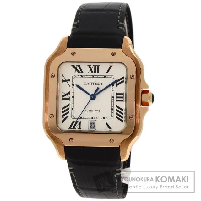カルティエ CARTIER WGSA0019  サントス ドゥ カルティエ LM  腕時計 K18ピンクゴールド 革   中古