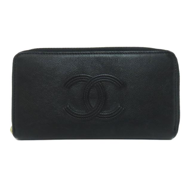 シャネル CHANEL ラウンドファスナー ココマーク ゴールド金具 長財布（小銭入れあり） 中古_1