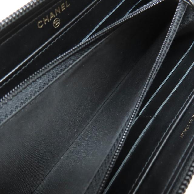 シャネル CHANEL ラウンドファスナー ココマーク ゴールド金具 長財布（小銭入れあり） 中古_5