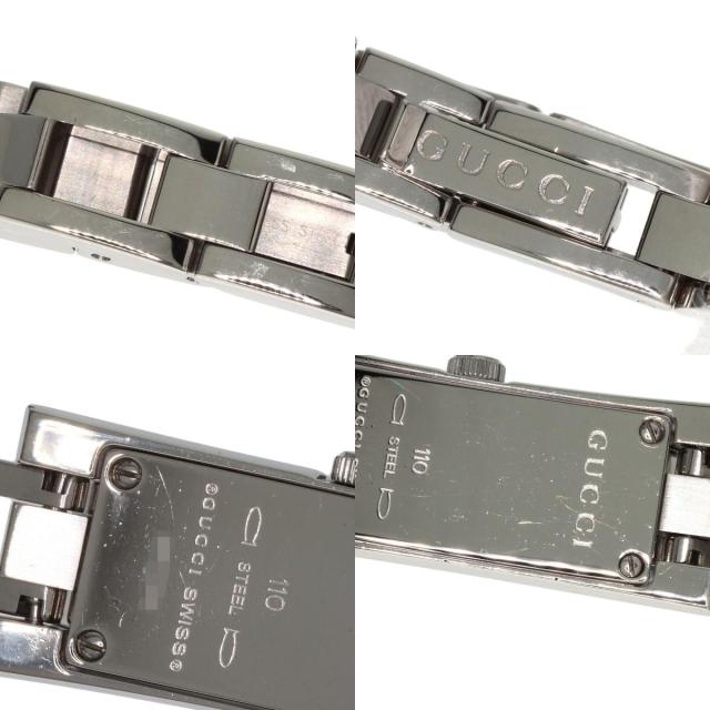 グッチ GUCCI 110 スクエアフェイス 腕時計 ステンレススチール SS