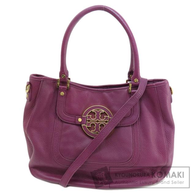 トリーバーチ Tory Burch  ロゴ 2WAY   トートバッグ レザー レディース  中古