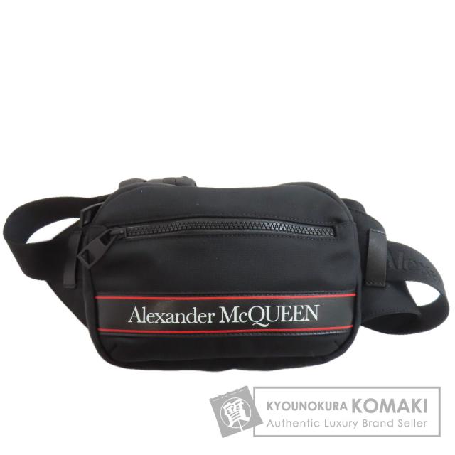 美品 Alexander McQueenボディバッグ ポーチ メンズ 黒 美品 Alexander McQueenボディバッグ ポーチ メンズ 黒