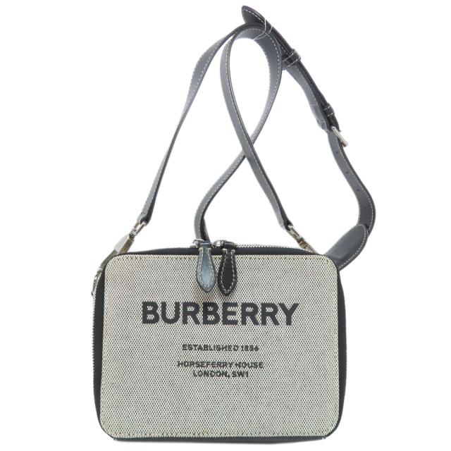 バーバリー BURBERRY ロゴ ショルダーバッグ キャンバス レディース 