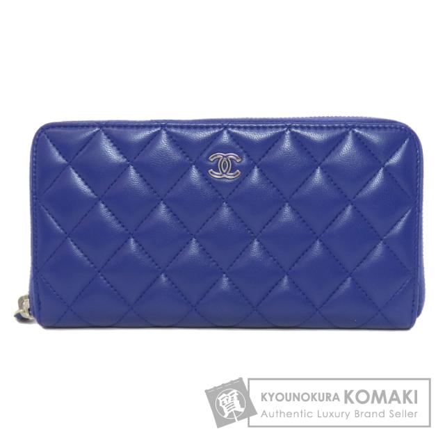 シャネル CHANEL  マトラッセ ココマーク　シルバー金具  長財布（小銭入れあり） 中古