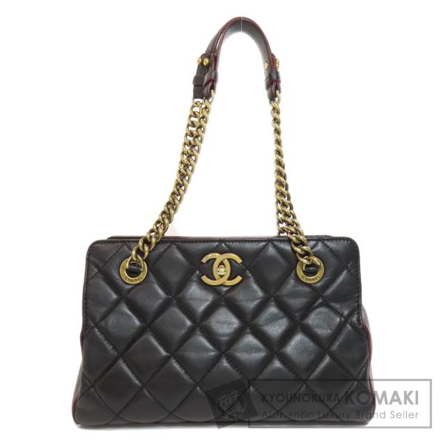 シャネル CHANEL  チェーンバッグ マトラッセ ゴールド金具  ショルダーバッグ ラムスキン 中古