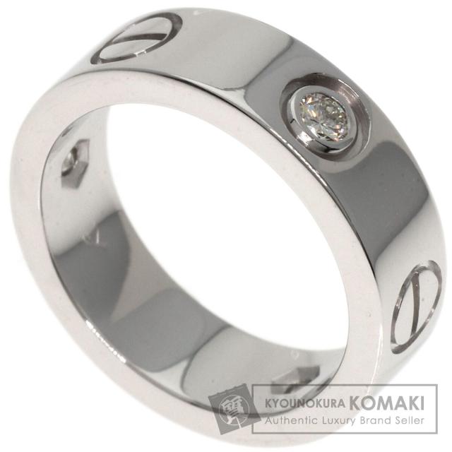 カルティエ CARTIER ラブリング ハーフ ダイヤモンド #47 リング・指輪 K18ホワイトゴールド 中古