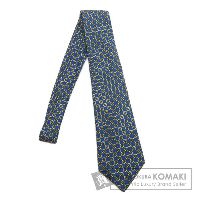 HERMES エルメス ネクタイ シルク100% 美品 エルメス ネクタイ シルク100％ チェーン柄 メンズ HERMES