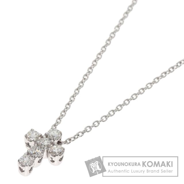 Ponte Vecchio ポンテヴェキオ ネックレス イニシャル F ネックレス クリア系 K18WG（ホワイトゴールド） ダイヤモンド 中古 レディース BIRTHSTONE（誕生石シリーズ）｜ポンテヴェキオ