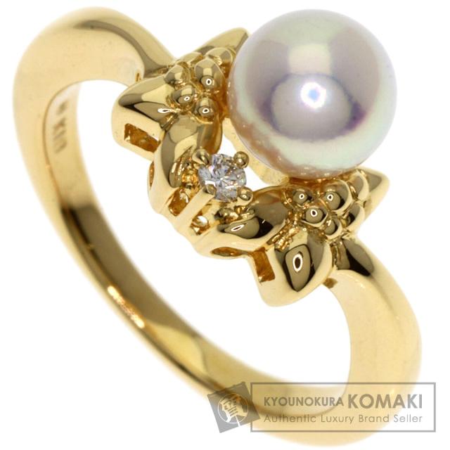MIKIMOTO パールダイヤリング18K YG