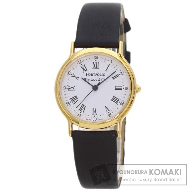 ティファニー TIFFANY&Co. ポートフォリオ 腕時計 GP 革 ボーイズ 中古