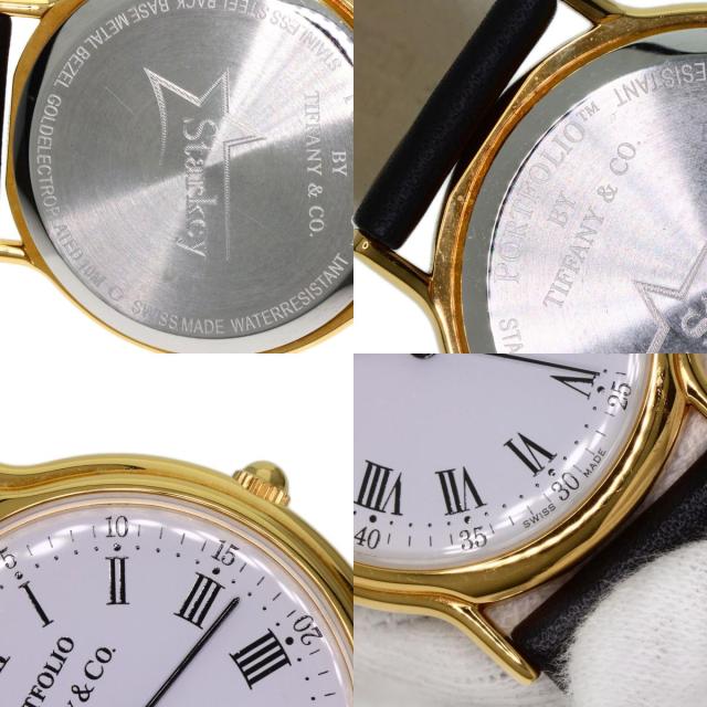 ティファニー TIFFANY&Co. ポートフォリオ 腕時計 GP 革 ボーイズ 中古_8