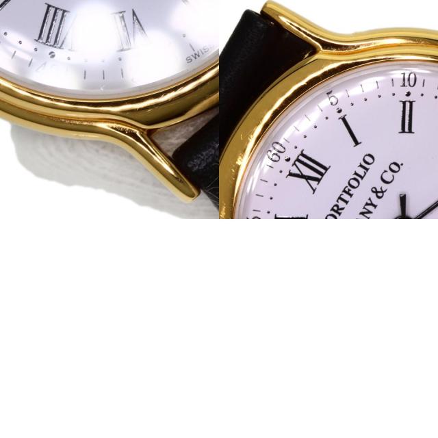 ティファニー TIFFANY&Co. ポートフォリオ 腕時計 GP 革 ボーイズ 中古_9