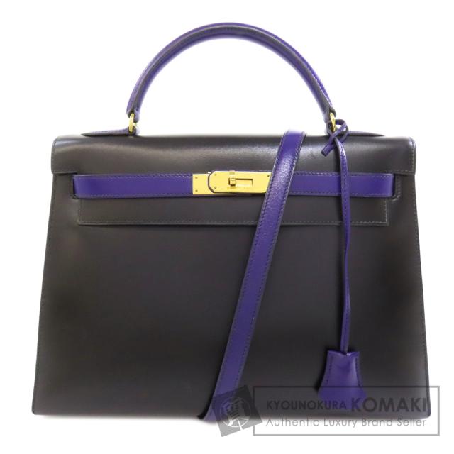 エルメス HERMES  ケリー32 外縫い ゴールド金具  ハンドバッグ ボックスカーフ レディース  中古