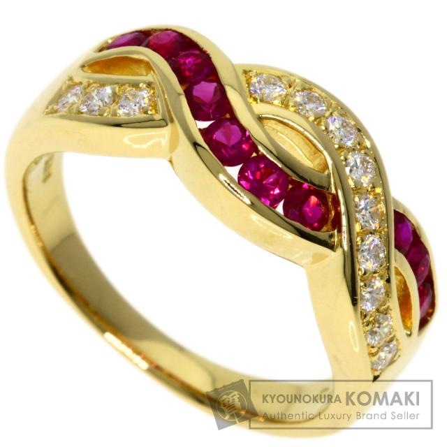 タサキ TASAKI ルビー ダイヤモンド リング・指輪 K18イエロー