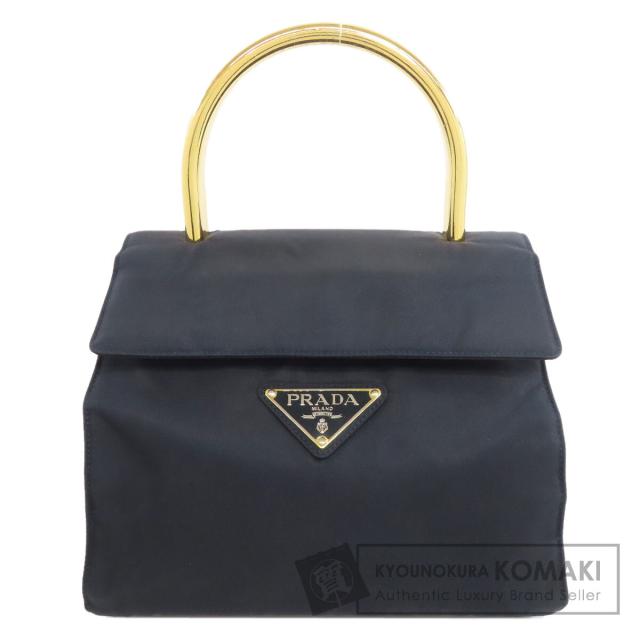 PRADA プラダ ロゴ金具 トートバッグ ナイロン素材 レディース