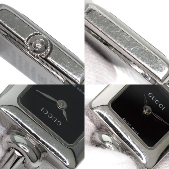 グッチ GUCCI 1900L スクエアフェイス 腕時計 ステンレススチール SS レディース 中古