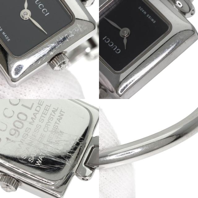グッチ GUCCI 1900L スクエアフェイス 腕時計 ステンレススチール SS レディース 中古