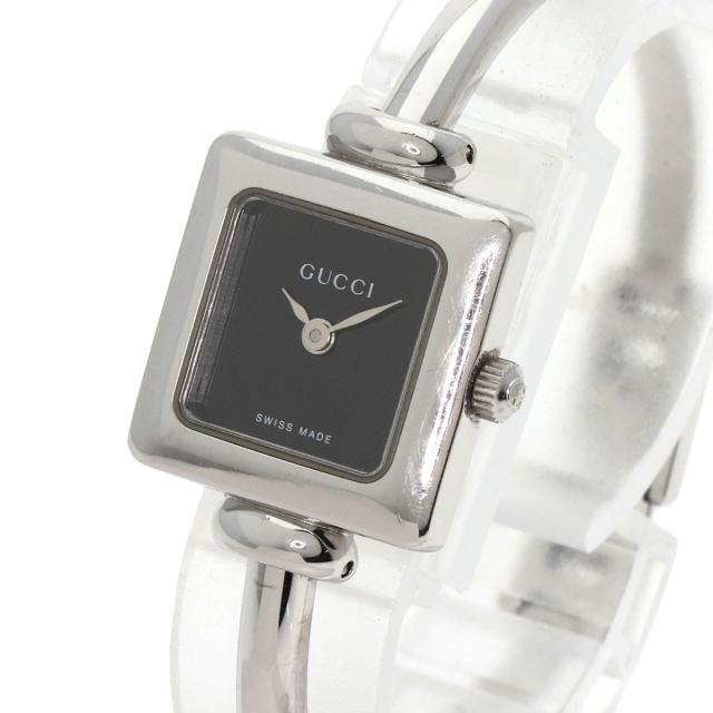 グッチ GUCCI 1900L スクエアフェイス 腕時計 ステンレススチール SS レディース 中古