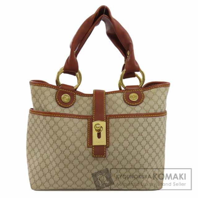 セリーヌ CELINE マカダム柄 ハンドバッグ キャンバス レディース 中古