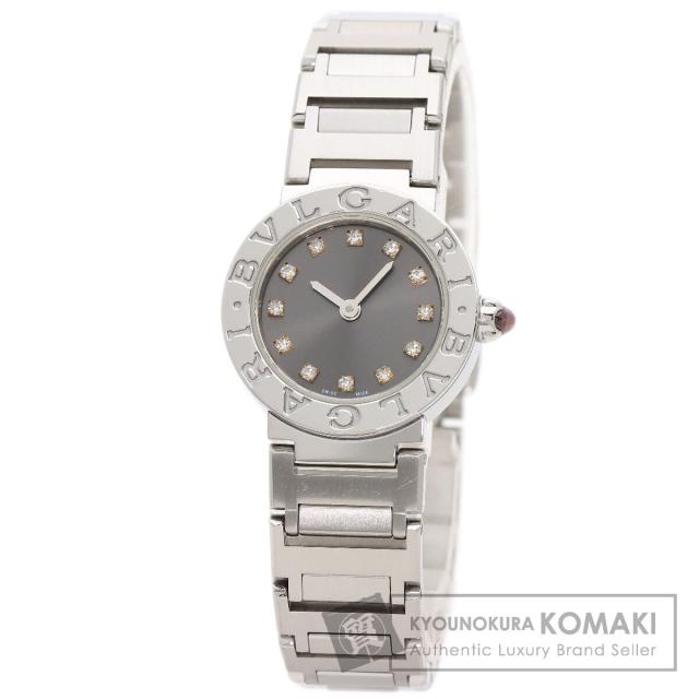 ブルガリ BVLGARI BBL23C6SS/12  ブルガリブルガリ 12P ダイヤモンド  腕時計 ステンレススチール 中古