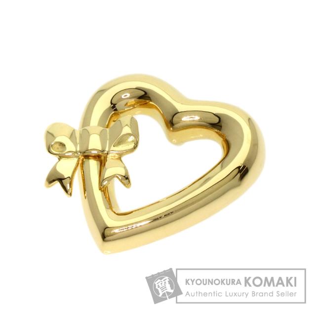 ティファニー TIFFANY&Co. ハート リボン ペンダントトップ K18イエローゴールド レディース 中古