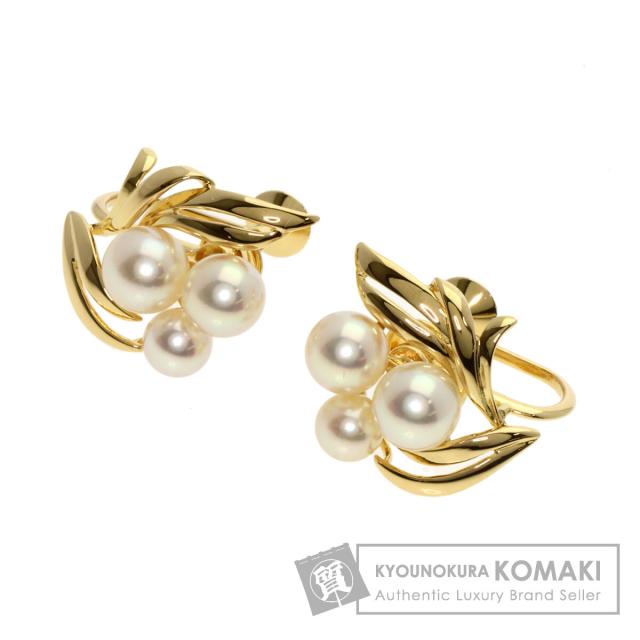 ミキモト MIKIMOTO パール 真珠 イヤリング K18イエローゴールド 