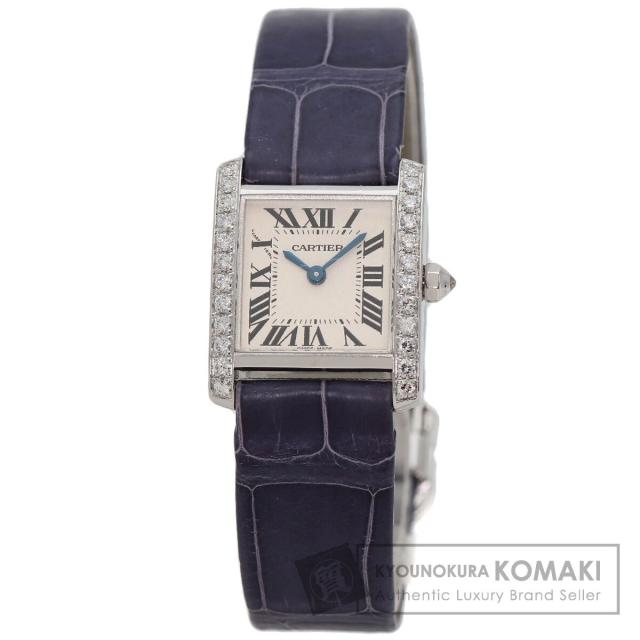 カルティエ CARTIER WE100251 タンクフランセーズ SM サイド ダイヤモンド 腕時計 中古