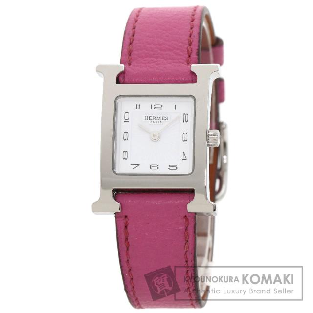 エルメス HERMES HH1.210  Hウォッチ  腕時計 ステンレススチール 革   レディース  中古