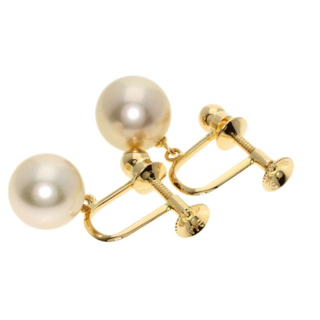 タサキ TASAKI 南洋 ゴールデンパール 真珠 イヤリング K18イエロー