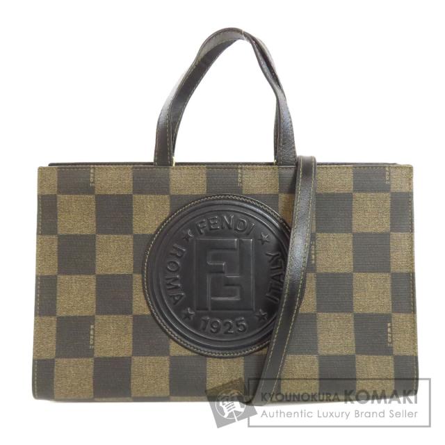 フェンディ FENDI  市松模様 2WAY  ハンドバッグ PVC レディース  中古