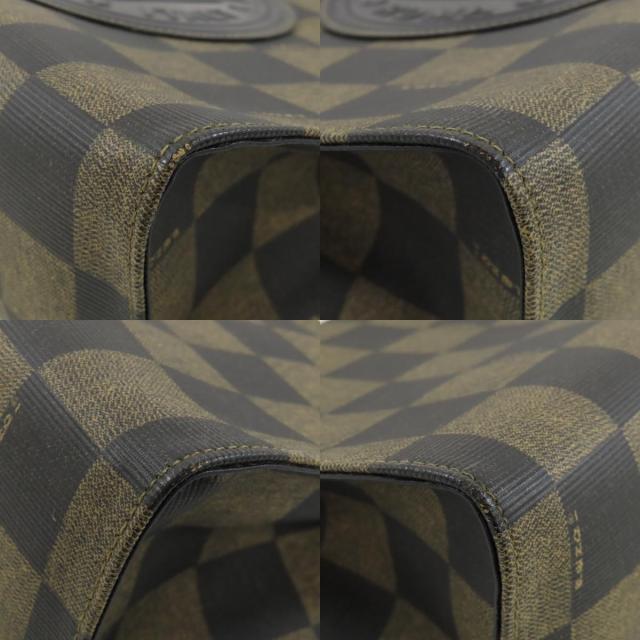 フェンディ FENDI 市松模様 2WAY ハンドバッグ PVC レディース 中古_9